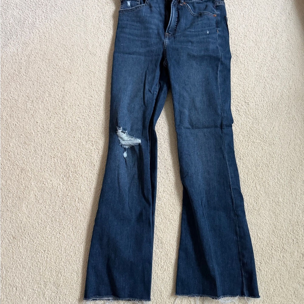Express Dark Blue Flare Jeans